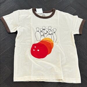 Boden Cream Tee bowling Ball and pins